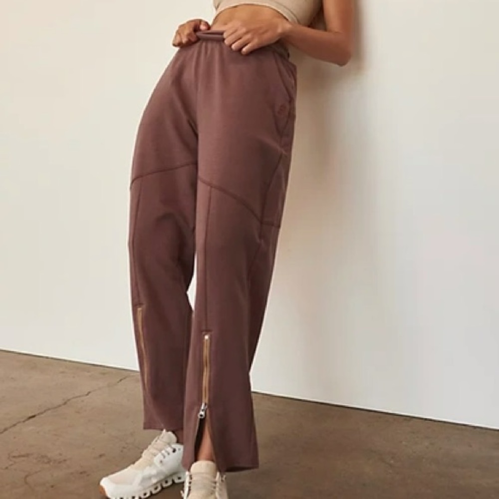 Free People Stepped Up Pants - Violet Umber - Size S